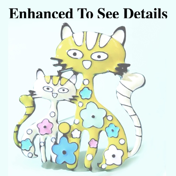 Anime Cat Brooch Pin ~ Yellow Cartoon Badge Fashion Backpacks  Shirts Bag - NWT - Picture 4 of 4